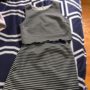 NWOT striped two piece set
